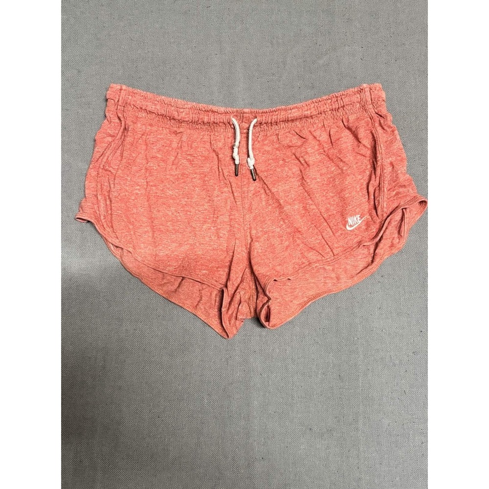 Nike Womens Sportswear Athletic Shorts Size L Salmon Pink Cotton Blend Solid